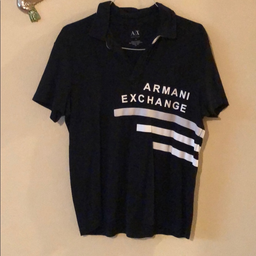 Black striped Armani Exchange shirt